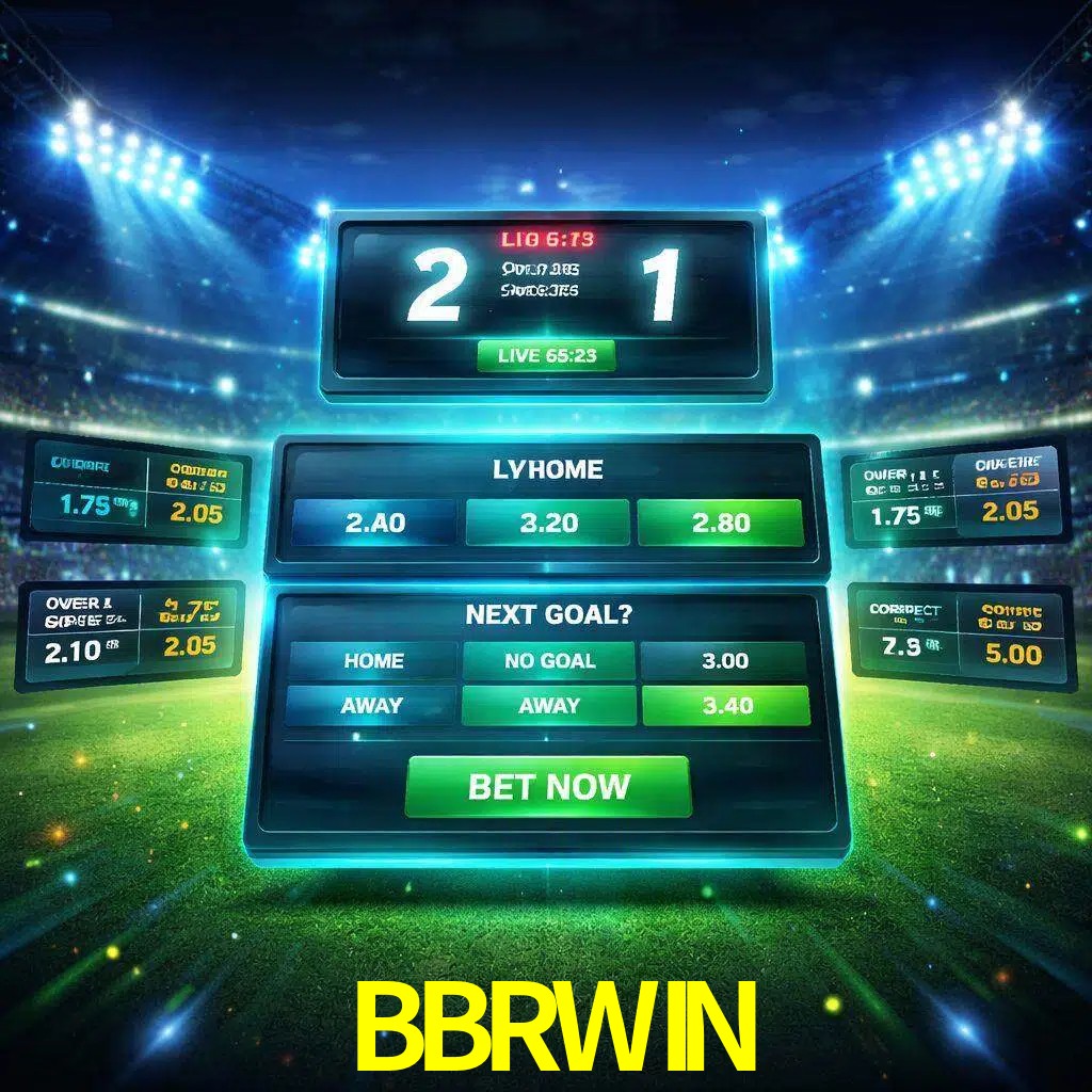 Vista de apuestas en vivo BBRWIN durante un partido en curso